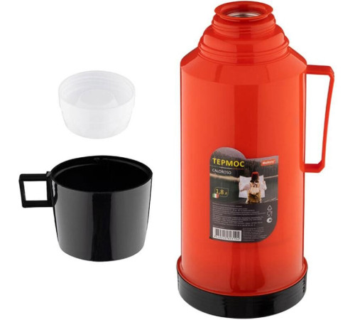 MALLONY Термос в пластиковом корпусе со стеклянной колбой CALOROSO, 1,8 л (106035)