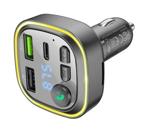 BOROFONE (6941991104039) BC48 Black 2USB+1Type-C QC3.1