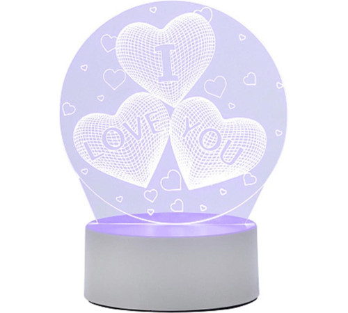 ENERGY Светильник декоративный EN-NL 22 3D три сердца (106253)