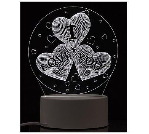 ENERGY Светильник декоративный EN-NL 22 3D три сердца (106253)