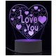 ENERGY Светильник декоративный EN-NL 23 3D сердце с надписью I LOVE YOU (106254)