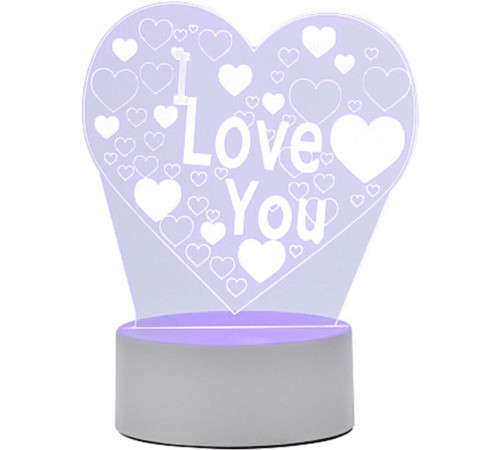 ENERGY Светильник декоративный EN-NL 23 3D сердце с надписью I LOVE YOU (106254)
