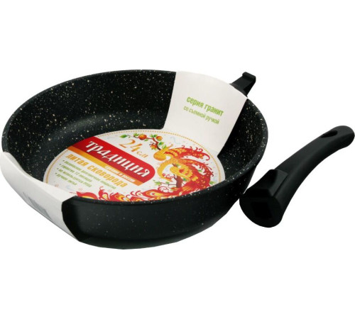 ТРАДИЦИЯ ТГП2245И а/пр литая 24см съемн/руч Гранит плюс