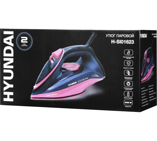 HYUNDAI H-SI01623 2400Вт черный/розовый