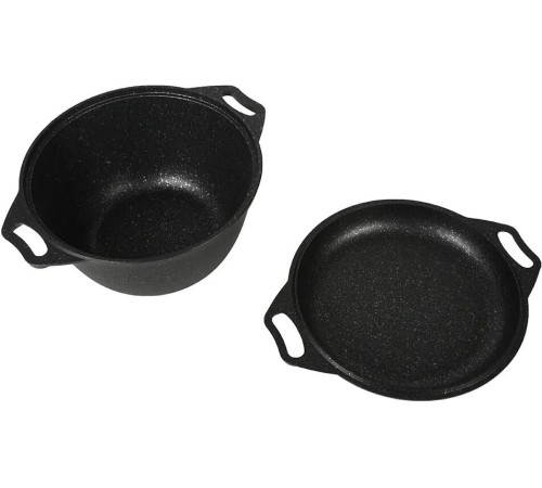 KUKMARA кмт44а а/пр литой 4,0л крышка-сковорода Темный мрамор