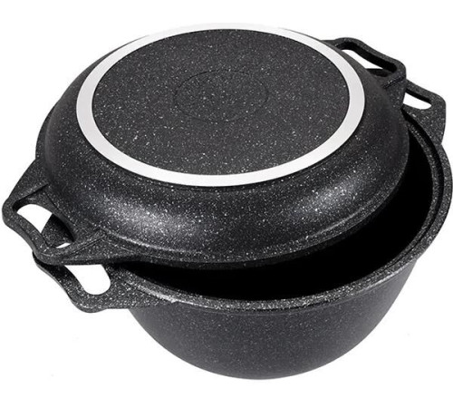 KUKMARA кмт44а а/пр литой 4,0л крышка-сковорода Темный мрамор