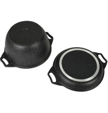 KUKMARA кмт44а а/пр литой 4,0л крышка-сковорода Темный мрамор