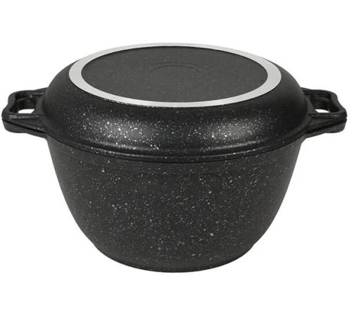 KUKMARA кмт44а а/пр литой 4,0л крышка-сковорода Темный мрамор