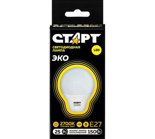 СТАРТ (466) LEDGLSE27 25W 30 WS 10/101 черный
