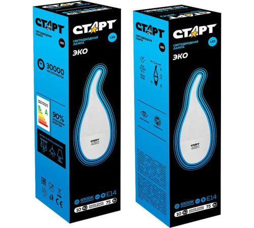 СТАРТ (17265) LEDFlameE14 10W 65 WS 10/101 черный