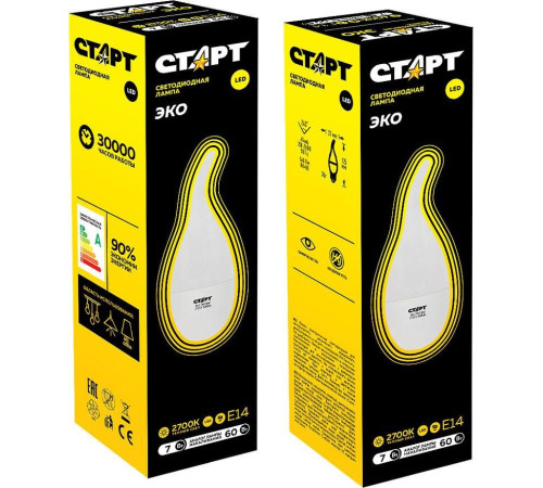 СТАРТ (17270) LEDFlameE14 7W 30 WS 10/101 черный