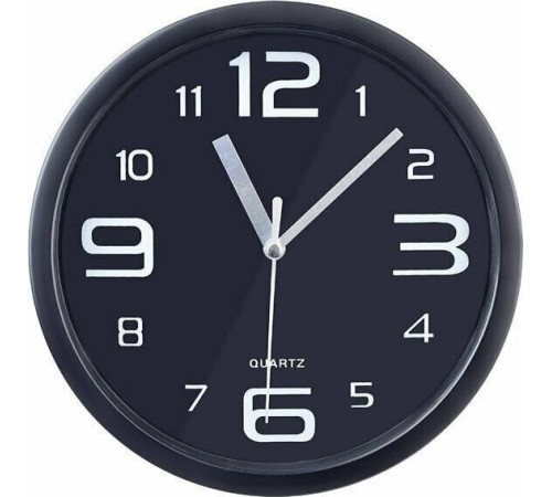 PERFEO (PF_C3042) PF-WC-001 (С1), круглые д. 20 см, чёрный корпус / чёрный циферблат