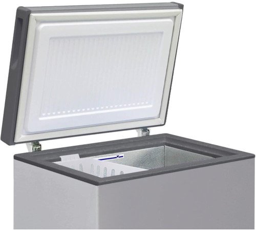 БИРЮСА M155KX 145л (ларь, глухая крышка) металлик