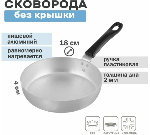 SCOVO МТ024 алюм 18см пласт/руч