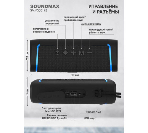 SOUNDMAX SM-PS5019B синий