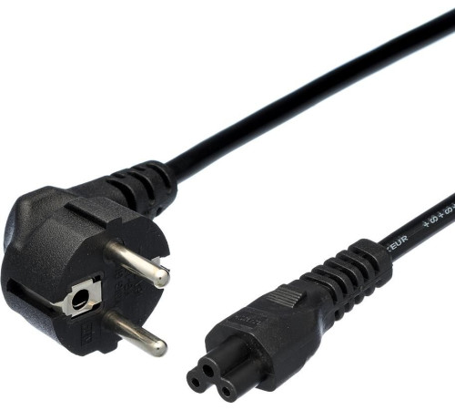 GOPOWER (00-00024056) кабель питания евровилка CEE 7/7-IEC 320 C5 1.8м ПВХ 0.75мм черный (1/10/160)