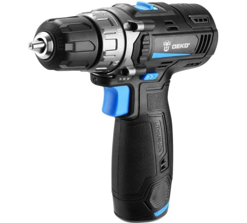 DEKO DKCD12V PRO в кейсе + оснастка 13 шт, 12В, 2х2.0Ач 083-1007