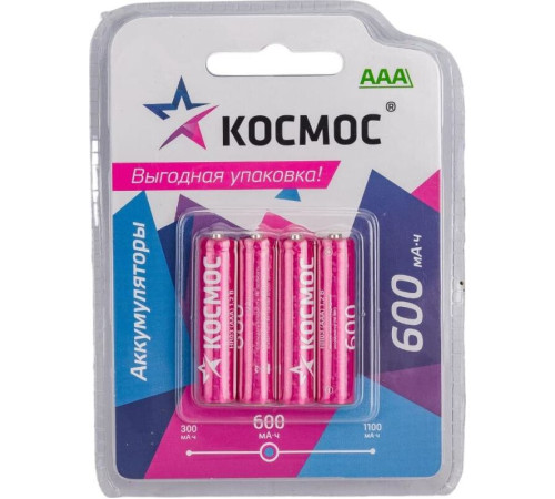 КОСМОС KOCR03NIMH600mAh4BL фуксия