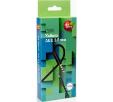 AKSBERRY (6900209120018) R150, jack 3.5mm-jack 3.5mm, круглый в тканевой оплетке,1м , черный