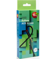 AKSBERRY (6900209120018) R150, jack 3.5mm-jack 3.5mm, круглый в тканевой оплетке,1м , черный