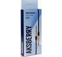 AKSBERRY (6900226040016) X175, jack 3.5mm-jack 3.5mm, круглый в силиконовой оплетке,1м , черный