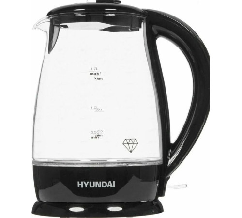 HYUNDAI HYK-G2011 1.7л. 2200Вт черный (стекло/пластик)