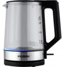 HYUNDAI HYK-G8808 1.7л. 2200Вт черный/серебристый (стекло)