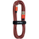PERFEO (U4804) USB A вилка - Micro USB вилка, красно-белый, 3 м