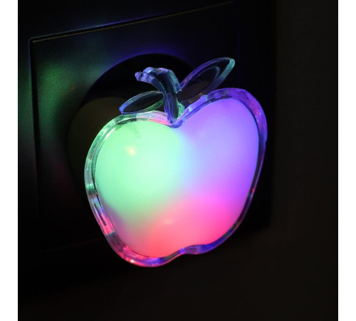CAMELION (15376) NL-258 яблоко RGB (LED ночник с выкл, 220V)