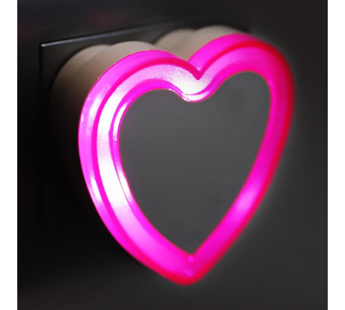 CAMELION (15381) NL-263 сердце с фотосенсором (LED ночник с фотосенсором, 220V)