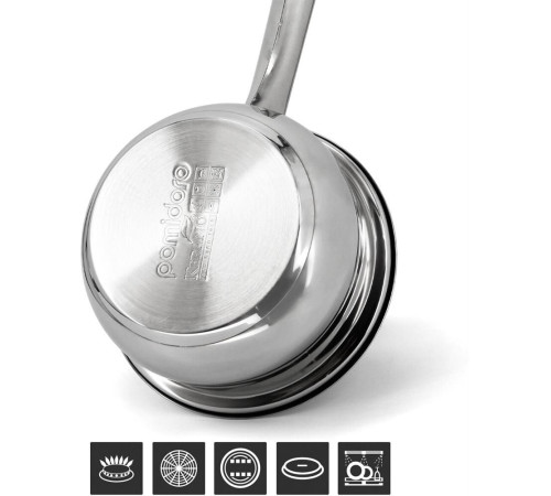 POMIDORO POMI D'ORO P615370 Laura Ковш с крышкой 16см, 1,5л.