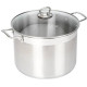 Кастрюля MALLONY CULINARIA, объем 10,6 л, из нерж стали с крышкой жаропрочного стекла (105802)