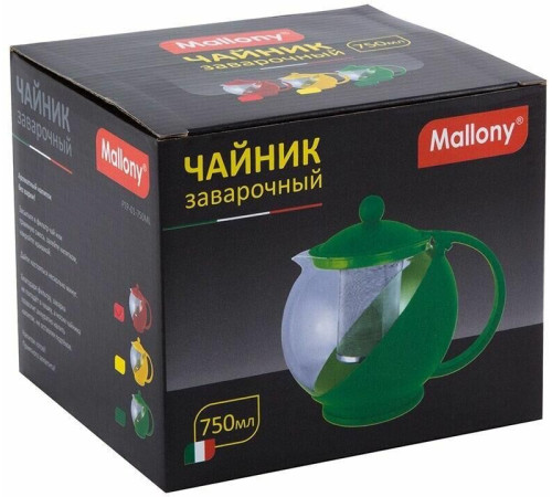 MALLONY Чайник заварочный VARIATO, объем: 750 мл, пластик корпус, фильтр из нерж стали, цвета в ассорт. (910102)