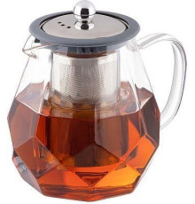 LEONORD Чайник заварочный, AROMA, 820 мл из боросиликатного стекла, корпус с гранями (106791)
