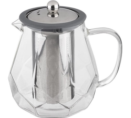 LEONORD Чайник заварочный, AROMA, 820 мл из боросиликатного стекла, корпус с гранями (106791)