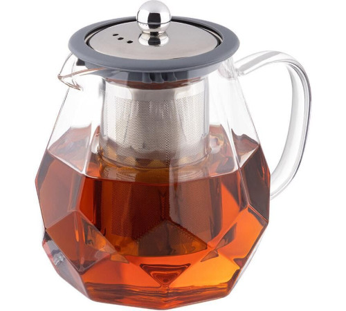 LEONORD Чайник заварочный, AROMA, 820 мл из боросиликатного стекла, корпус с гранями (106791)