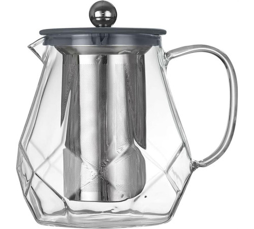 LEONORD Чайник заварочный, AROMA, 820 мл из боросиликатного стекла, корпус с гранями (106791)