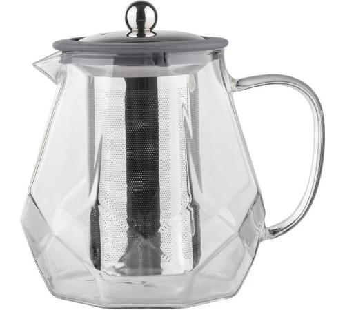 LEONORD Чайник заварочный, AROMA, 820 мл из боросиликатного стекла, корпус с гранями (106791)