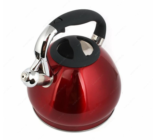 LEONORD Чайник из нерж.стали со свистком Sonne-3101R, объем - 3,4 л, окрашенный (002804)