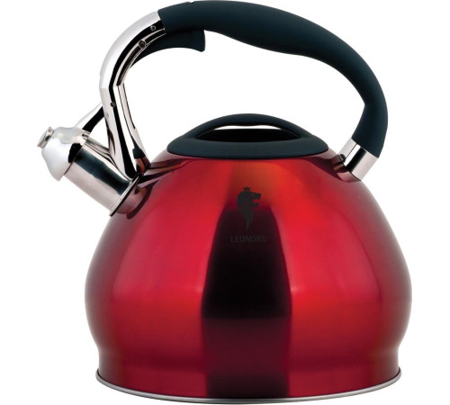 LEONORD Чайник из нерж.стали со свистком Sonne-3101R, объем - 3,4 л, окрашенный (002804)