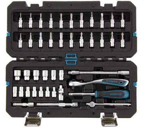 GROSS Набор инструментов, 1/4 , CrV, 120 зубьев, 42 предмета 14146