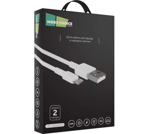 MORE CHOICE (4610196408151) K19i USB 2.0A для Lightning 8-pin - 2м White