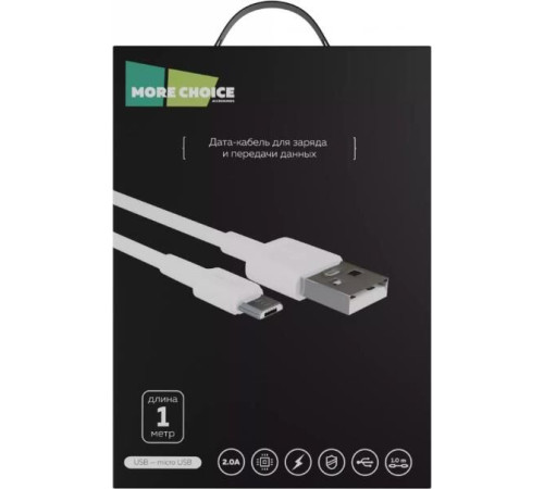 MORE CHOICE (4610196408199) K19m USB 2.0A для micro USB - 2м White