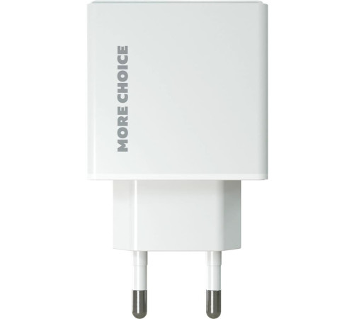 MORE CHOICE (4610196408632) NC60 1USB-C 3.0A PD 20W быстрая зарядка White