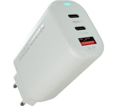 MORE CHOICE (4610196409639) NC79 1USB+2Type-C 3.0A PD 65W быстрая зарядка White