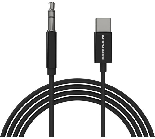 MORE CHOICE (4610196409844) UK28a AUX 3.5mm Type-C 1м Black