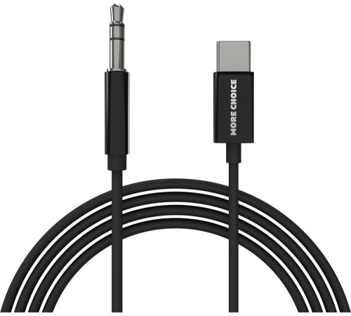 MORE CHOICE (4610196409844) UK28a AUX 3.5mm Type-C 1м Black