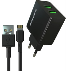 MORE CHOICE (4610196409875) NC11i 2USB 2.4A для Lightning 8-pin Black