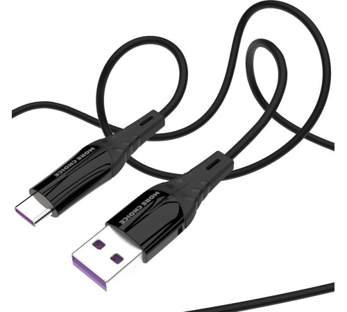 MORE CHOICE (4620202550033) K35a USB 3.0A для Type-C силикон 1м Black