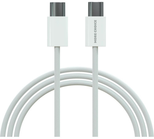 MORE CHOICE (4620202550361) K75a нейлон USB 3.0A PD 60W для Type-C Type-C 1м White